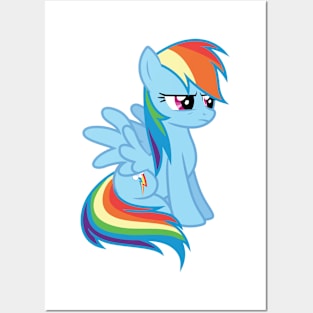 Rainbow Dash sitting Posters and Art